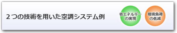 2つの技術を用いた空調システム例