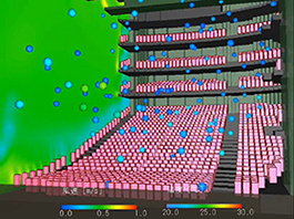 音楽ホールの気流・温度分布